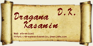 Dragana Kašanin vizit kartica